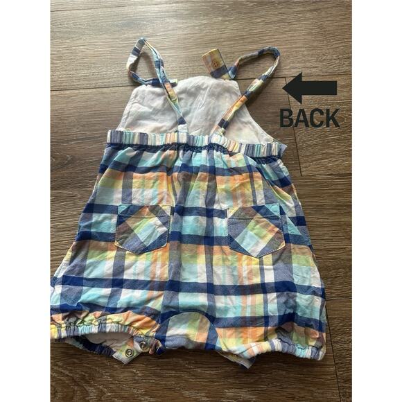Janie and Jack 18-24M Bubble Romper Multicolor EUC Baby Boy Adjustable Straps - Picture 2 of 3